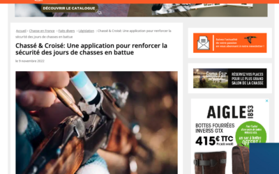 Chassé & Croisé: Une application pour renforcer la sécurité des jours de chasses en battue